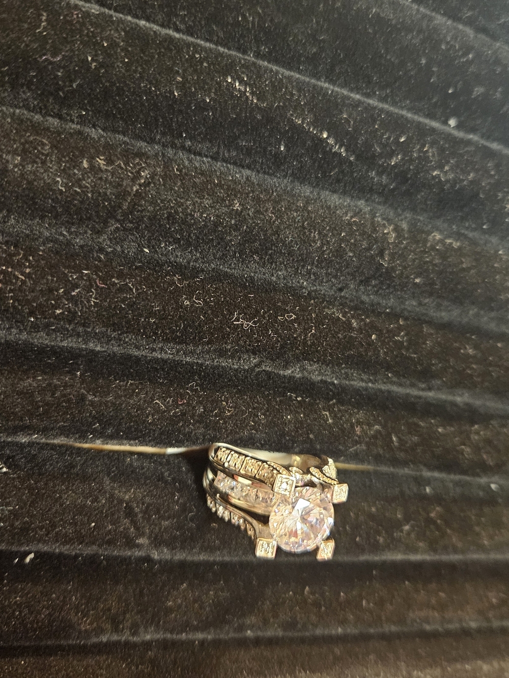 8.84CTW CZ BRIDAL SET / STATEMENT RING (5.35CTW DEW) -SIZE 6 - Picture 5 of 8
